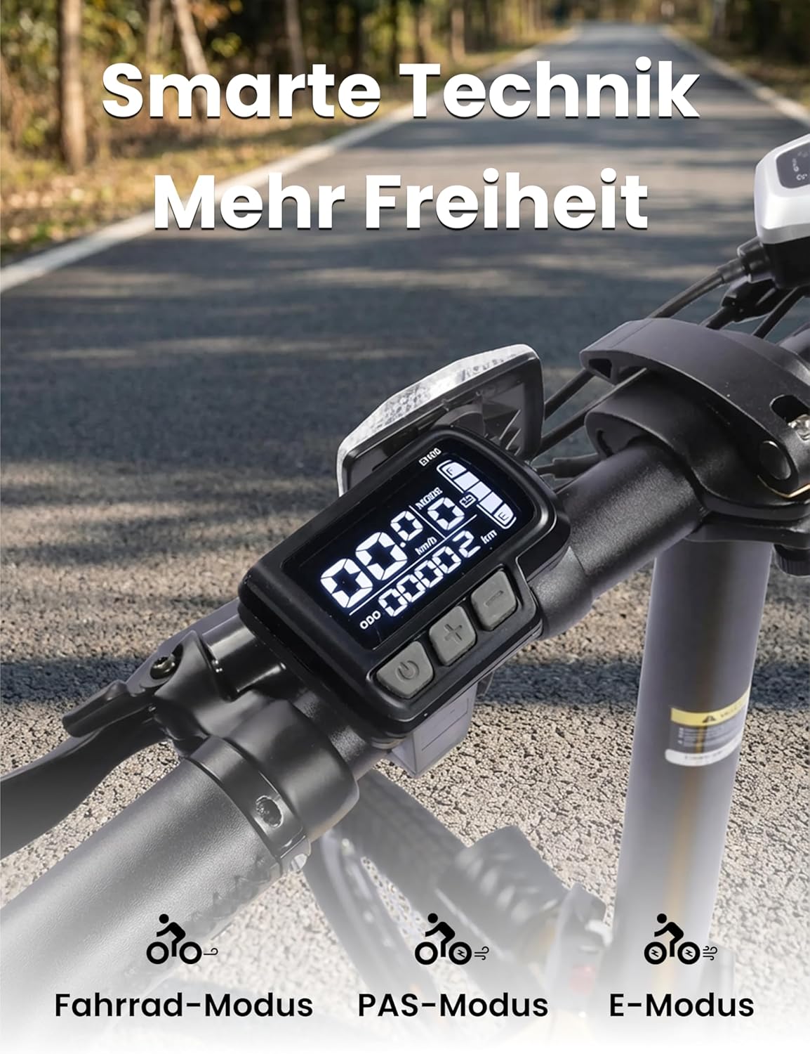 C10 E-Bike Folding Bike 20 Inch Only 18.6 kg Light 250 W Motor 345.6 Wh Battery Ebike with Shimano 7-Speed up to 100 km Range 25 km/h Pedelec with LCD Display, Ideal for (Copie) – Image 7